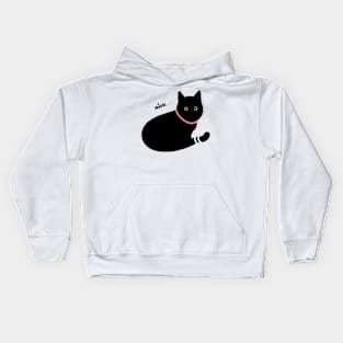 Cute black cat Kids Hoodie